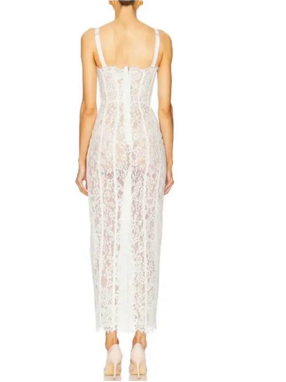Helsa Lace Column Midi Dress - Picture 4 of 7